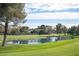 Peaceful community with a pond and lush green landscaping at 915 Vegas Valley Dr # 4, Las Vegas, NV 89109