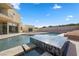 Luxury pool and spa with spacious backyard at 9780 Solar Ave, Las Vegas, NV 89149