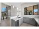 Modern wet bar with a sink and sleek cabinets at 9780 Solar Ave, Las Vegas, NV 89149