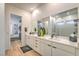 Modern bathroom with double vanity and large walk-in shower at , Las Vegas, NV 89138