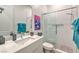 Clean bathroom with a walk-in shower and modern vanity at , Las Vegas, NV 89138