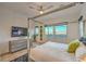 Main bedroom with stunning views and a large bed at , Las Vegas, NV 89138