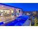 Stunning pool and spa with a built-in fire pit at , Las Vegas, NV 89138