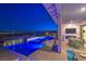 Expansive pool and spa with seating and city views at , Las Vegas, NV 89138