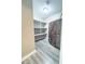 Spacious pantry with ample shelving and rustic wooden cabinet at 1032 Morning Sun Way, Las Vegas, NV 89110