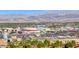 Aerial view of surrounding area, including stadium and mountains at 135 E Harmon Ave # 2302, Las Vegas, NV 89109