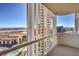 Spacious balcony offering stunning city and mountain views at 135 E Harmon Ave # 2302, Las Vegas, NV 89109