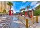 Luxury pool area with private cabanas and comfortable seating at 135 E Harmon Ave # 2302, Las Vegas, NV 89109