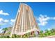 High rise building exterior, sunny day at 145 E Harmon Ave # 3418, Las Vegas, NV 89109