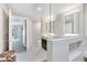 Spa-like bathroom with double vanity and glass shower at 30 Strada Di Villaggio # 151, Henderson, NV 89011