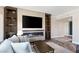 Living room features a modern fireplace and built-ins at 30 Strada Di Villaggio # 151, Henderson, NV 89011