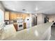 Eat-in kitchen with an island and white appliances at 3350 Stacey Lyn Dr, Las Vegas, NV 89117