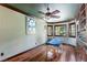 Bright home office with hardwood floors and a bay window at 362 Rainbow Canyon Blvd, Las Vegas, NV 89124