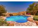 Large pool and spa with a gorgeous view and a relaxing atmosphere at 38 Benevolo Dr, Henderson, NV 89011