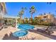 Relaxing backyard oasis featuring a pool and spa at 3940 Spencer St, Las Vegas, NV 89119