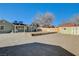 Large backyard with gravel and wooden border at 429 Ash St, Boulder City, NV 89005