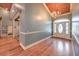 Elegant dining room featuring hardwood floors and a chandelier at 5110 N Valadez St, Las Vegas, NV 89149