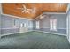 Large main bedroom with wood ceiling and carpeted floors at 5110 N Valadez St, Las Vegas, NV 89149