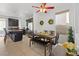 Kitchen dining area with table, bench and chairs at 8991 Union Gap Rd, Las Vegas, NV 89123