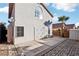 Backyard with patio and storage shed at 9869 Pioneer Ave, Las Vegas, NV 89117