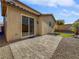 Backyard patio with pavers and small lawn area at 10375 Beallsville St, Las Vegas, NV 89141