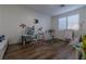 Playroom with hardwood floors, a desk, and a teepee at 10744 Balsam Creek Ave, Las Vegas, NV 89144