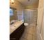 Clean bathroom with shower and vanity at 1804 Discus Dr, Las Vegas, NV 89108