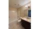 Bathroom with tub, toilet, and vanity at 1804 Discus Dr, Las Vegas, NV 89108