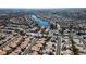 Aerial view of lake and surrounding houses at 3109 Siena Cir, Las Vegas, NV 89128