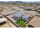 Aerial view showing the home's backyard, patio and surrounding area at 311 Belfast St, Henderson, NV 89015