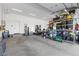 Organized garage with plenty of storage and space for a gym at 311 Belfast St, Henderson, NV 89015