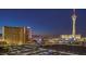 Night view of the city skyline including the Stratosphere Tower at 322 Karen Ave # 1001, Las Vegas, NV 89109