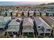 Aerial view of houses in a residential neighborhood at 355 Purple Sandpiper St, Las Vegas, NV 89138