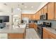 Modern kitchen featuring stainless steel appliances and an island at 3940 Colonial Field Ave, North Las Vegas, NV 89031