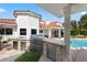 Outdoor kitchen with stainless steel appliances at 43 Innisbrook Ave, Las Vegas, NV 89113