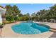 Stunning pool and spa with tranquil water features at 43 Innisbrook Ave, Las Vegas, NV 89113