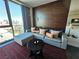 Spacious living area featuring L-shaped sofa and city views at 4381 W Flamingo Rd # 2208, Las Vegas, NV 89103