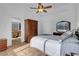 Bedroom with ensuite bathroom access and large closet at 4613 Golden Palomino Ln, North Las Vegas, NV 89032