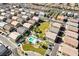 Aerial view of community pool and homes at 4710 Frasers Owl Ave # 103, North Las Vegas, NV 89084