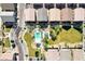 Aerial view showing community pool and homes at 4710 Frasers Owl Ave # 103, North Las Vegas, NV 89084