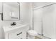 Bathroom with white vanity, toilet and shower at 6005 W Washington Ave, Las Vegas, NV 89107