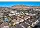 Aerial view of community and surrounding landscape at 6529 Za Zu Pitts Ave # 102, Las Vegas, NV 89122