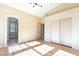 Spacious bedroom with double door closet and wood floors at 6529 Za Zu Pitts Ave # 102, Las Vegas, NV 89122