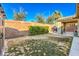 Backyard view showcasing the grass and patio at 6733 Violet Bluff Ct, North Las Vegas, NV 89084