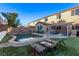 Inviting backyard oasis with a pool and patio at 7131 Rosecrans St, Las Vegas, NV 89166