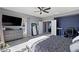 Main bedroom with a king-size bed and plenty of closet space at 3957 Little Creek Ave, Las Vegas, NV 89141