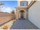 Front entry with stonework and a paved walkway at 3957 Little Creek Ave, Las Vegas, NV 89141