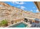 Luxury pool and patio with mountain backdrop at 12617 New Providence St, Las Vegas, NV 89141