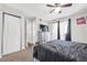 Bright bedroom with large closet and balcony access at 2801 N Rainbow Blvd # 258, Las Vegas, NV 89108