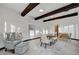 Bright game room with wood beams and comfortable seating at 3104 Conners Dr, Las Vegas, NV 89107